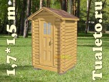 туалет из дерева ЕТ-1 с двухскатной крышей в стиле дачного домика. туалет из дерева ЕТ-1 с двухскатной крышей в стиле дачного домика.