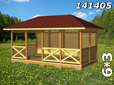 Деревянная беседка Южная