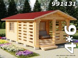 Беседка с домиком из минибруса 4х6 Беседка с домиком из минибруса 4х6